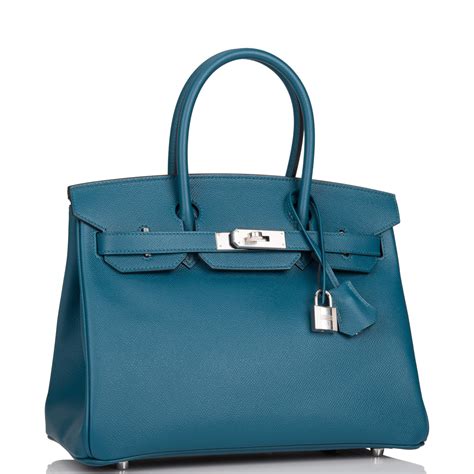 vert bosphore birkin leather